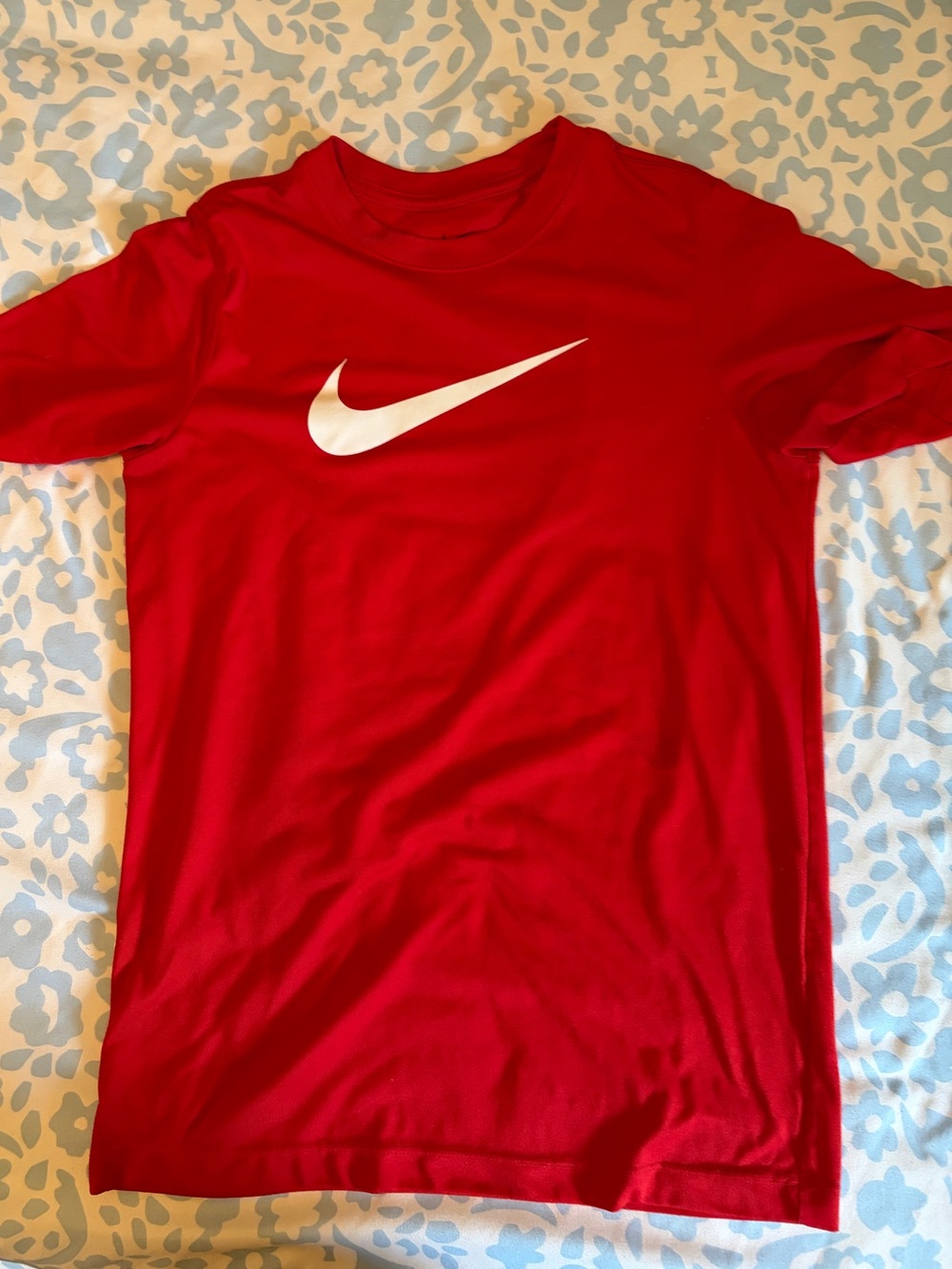 Nike Red Tee with White Swoosh